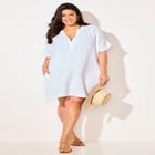 Gauze V-Neck Cover Up image number null