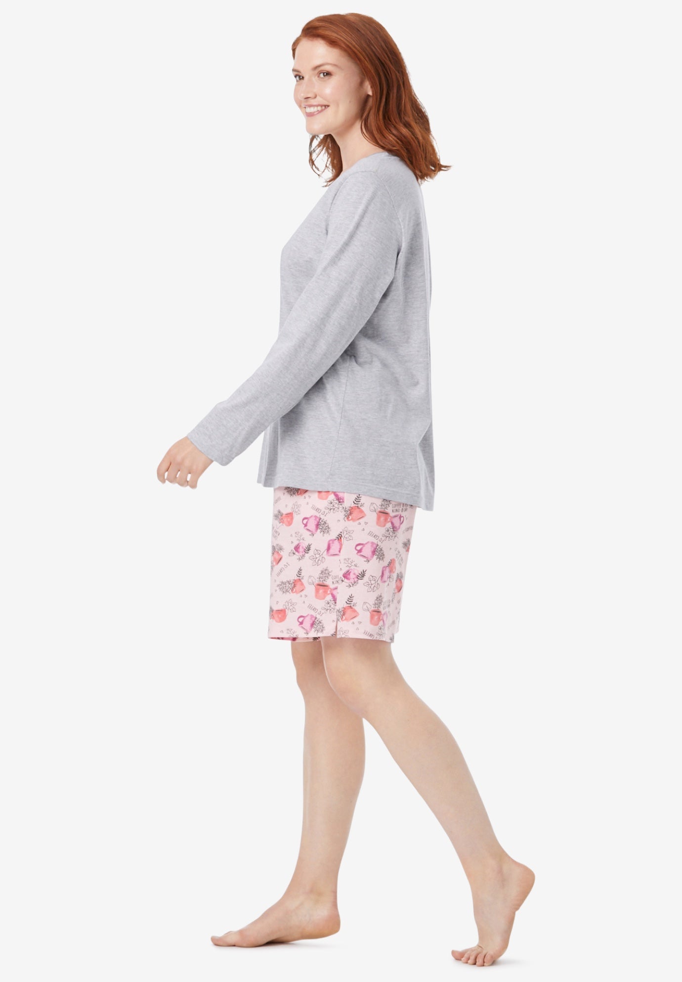 Satin Trim Sleep Tee image number 3