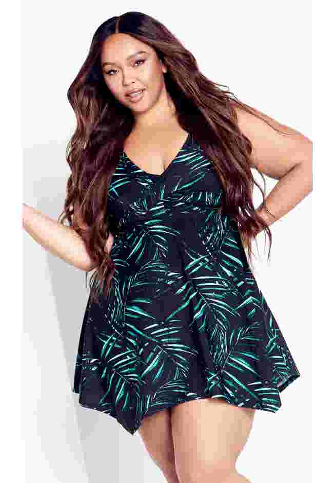 Icon Print Swimdress image number 1
