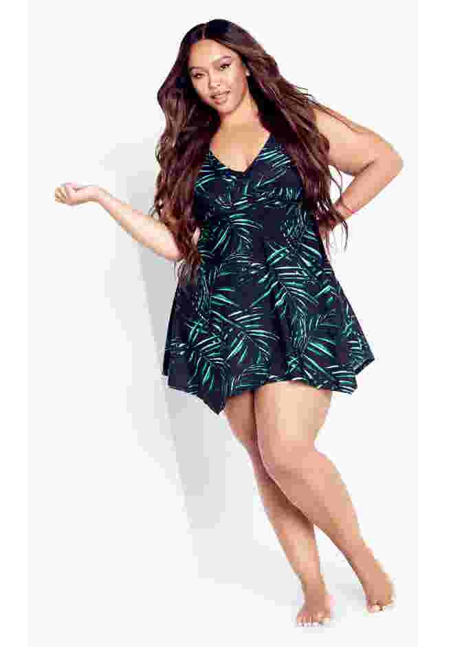 Icon Print Swimdress image number 0