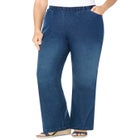 Fineline Stretch Denim Pull-On Bootcut Jeans image number null