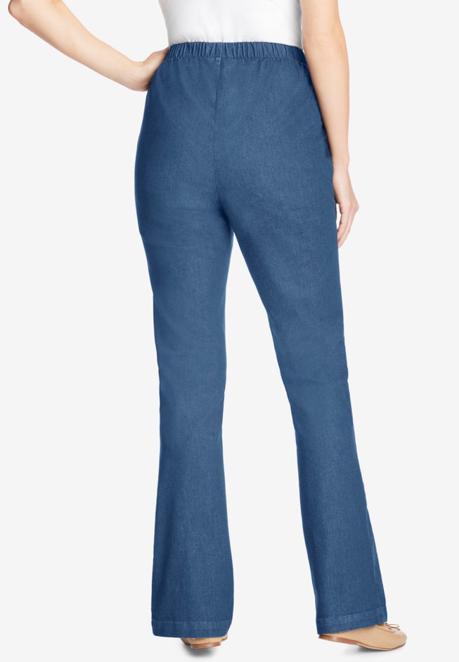 Fineline Stretch Denim Pull-On Bootcut Jeans image number 1