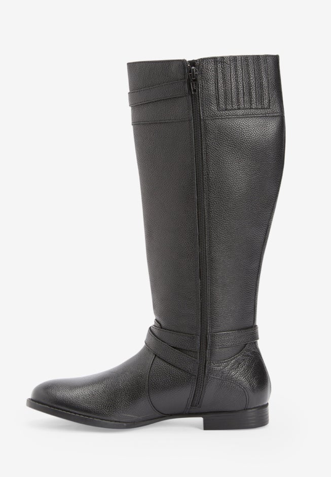 The Janis Tall Regular Calf Leather Boot By Comfortview image number 3