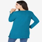 Plus Size Knit Thermal Henley Top &ndash; Long Sleeve image number null