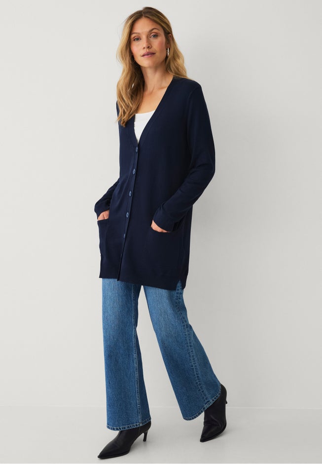 Long Button Front Cardigan image number 2