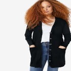 Long Button Front Cardigan image number null