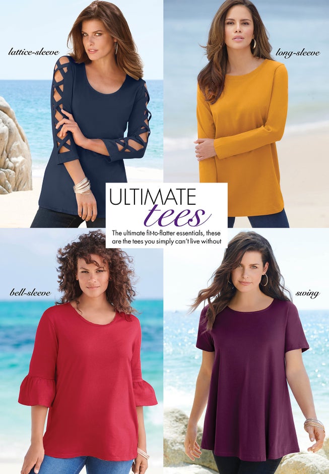 Plus Size Cotton Ultimate Long Sleeve Crewneck Tee image number 7
