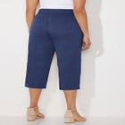 Stretch Knit Waist Cargo Capri image number null