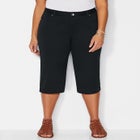 Sateen Stretch Capri image number null