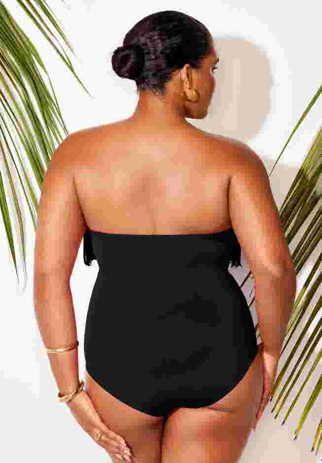 Fringe Bandeau One Piece Swimsuit image number 7