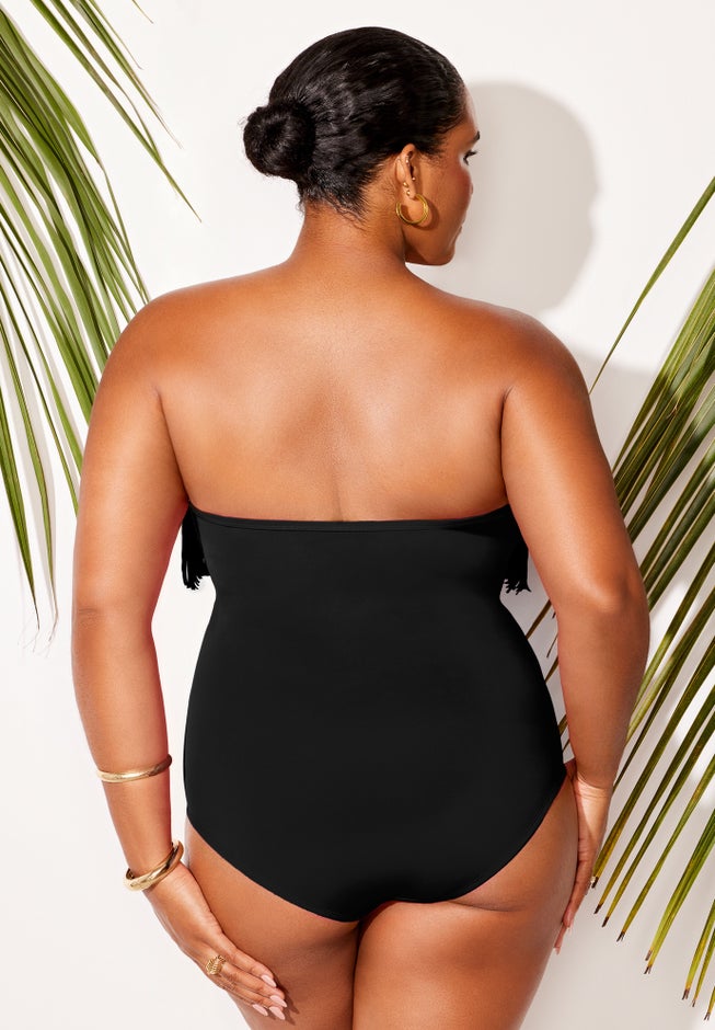 Fringe Bandeau One Piece Swimsuit image number 7