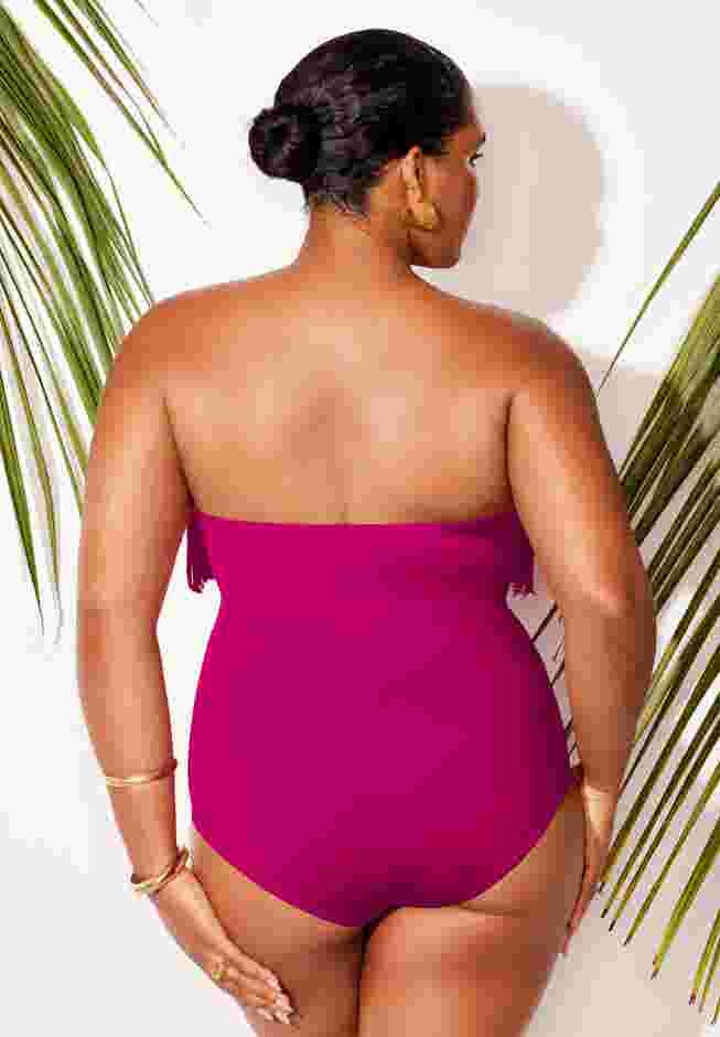 Fringe Bandeau One Piece Swimsuit image number 1