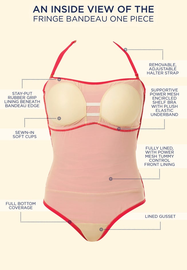 Fringe Bandeau One Piece Swimsuit image number 11