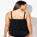 Lightweight Scoop Neck Blouson Tankini Top image number null