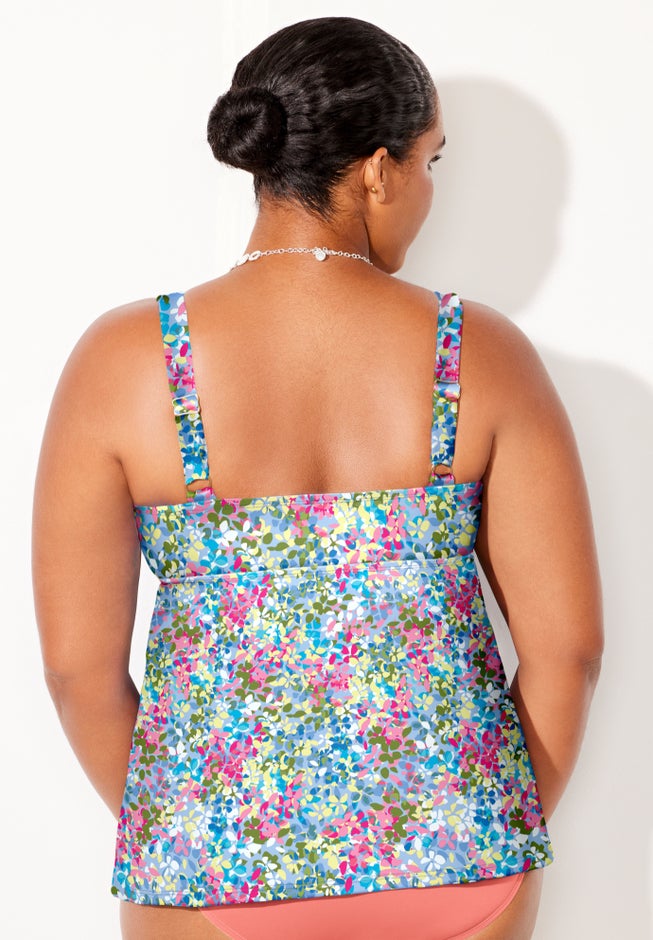 V-Neck Flowy Tankini Top image number 1