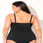 Smocked Bandeau Tankini Top image number null