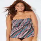 Smocked Bandeau Tankini Top image number null