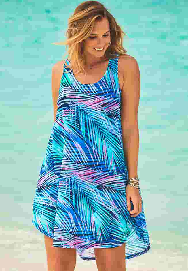Quincy Mesh High Low Cover Up Tunic image number 0