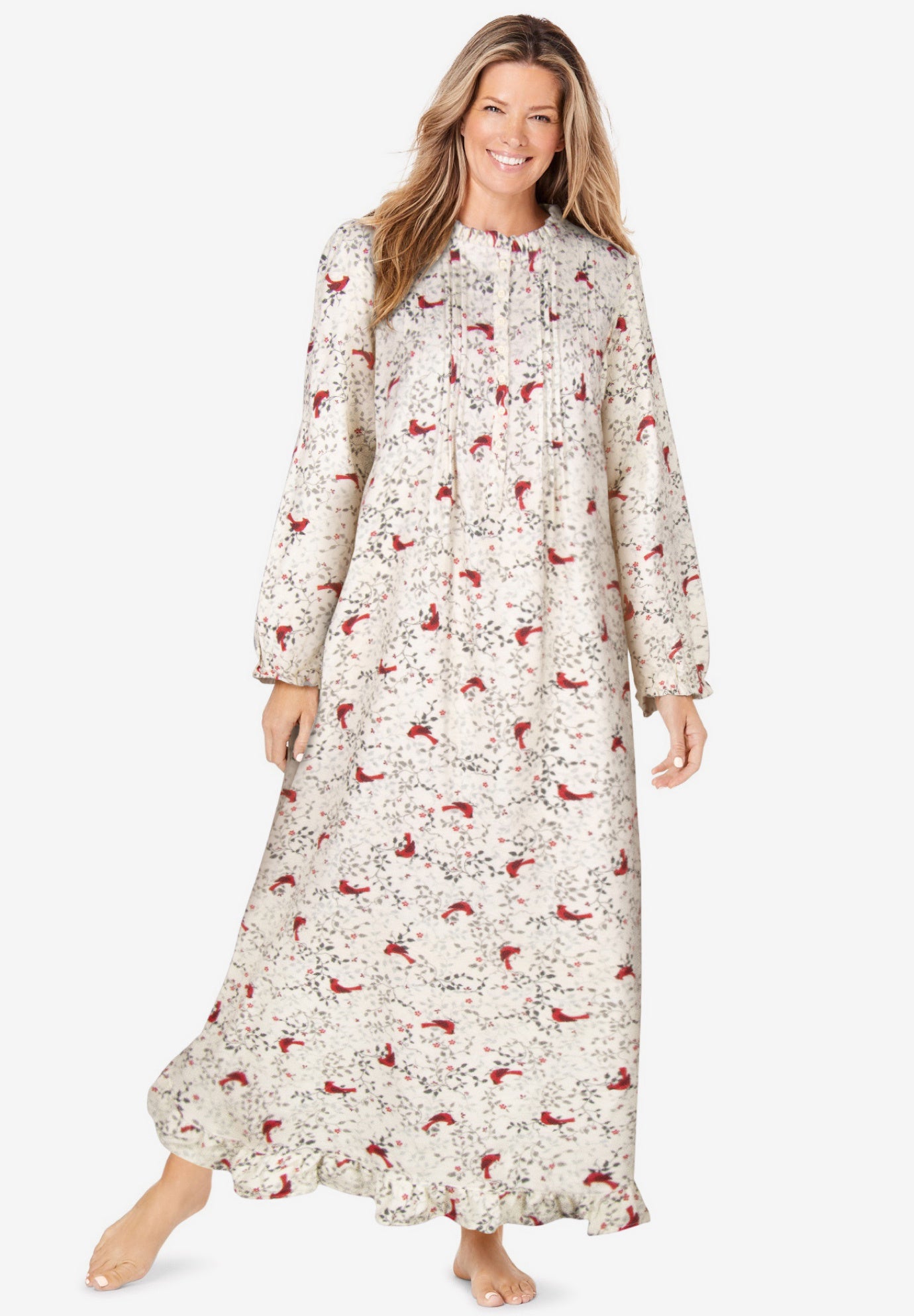 Long Flannel Nightgown image number 0