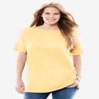 Perfect Printed Short-Sleeve Boatneck Tunic image number null