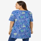 Perfect Printed Short-Sleeve Boatneck Tunic image number null