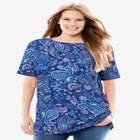 Perfect Printed Short-Sleeve Boatneck Tunic image number null