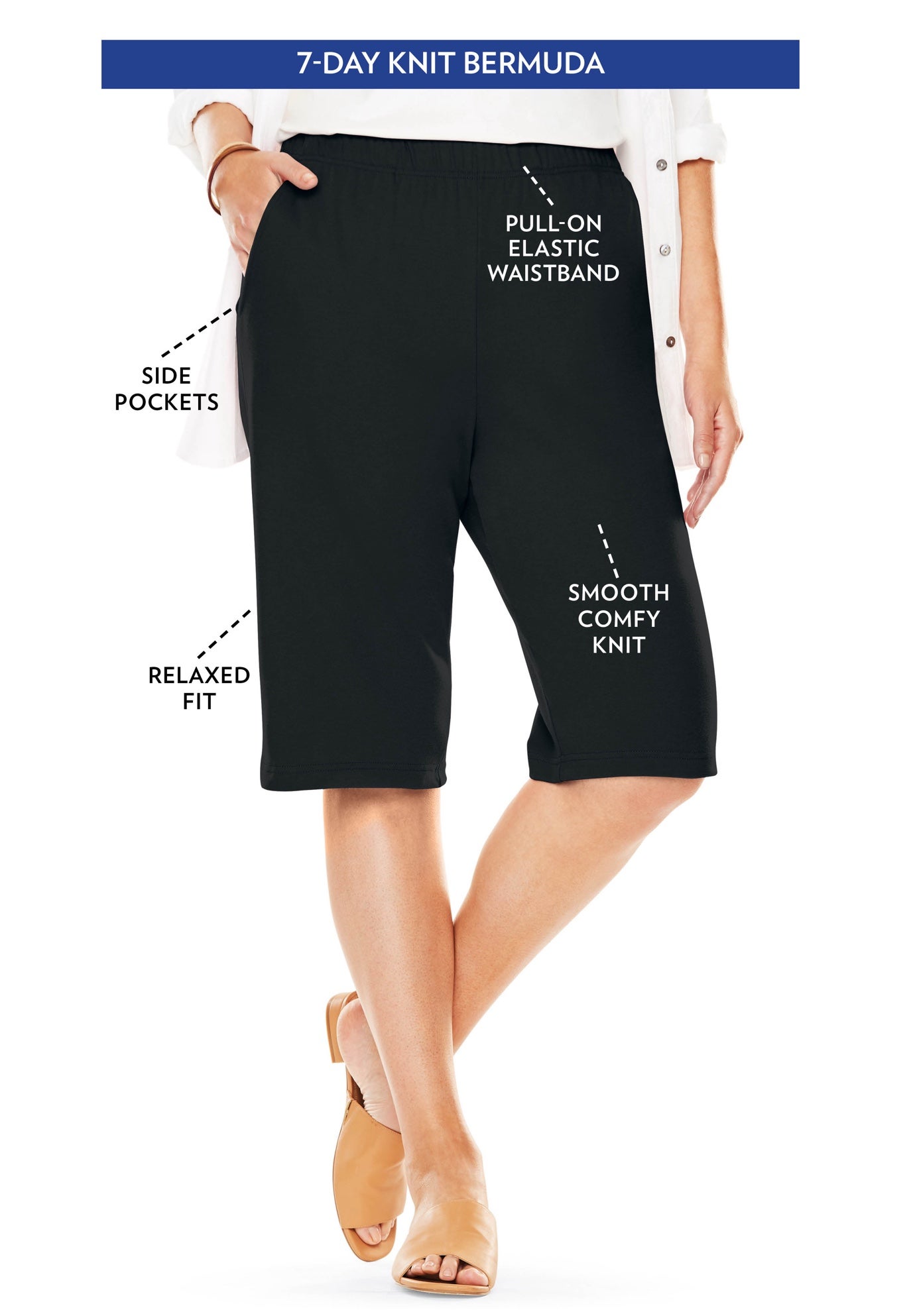 7-Day Knit Bermuda Shorts image number 0