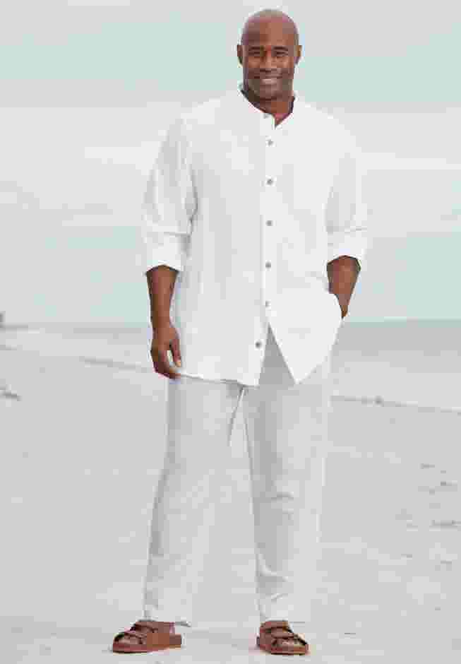 Gauze Mandarin Collar Shirt image number 0