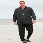 Gauze Mandarin Collar Shirt image number null