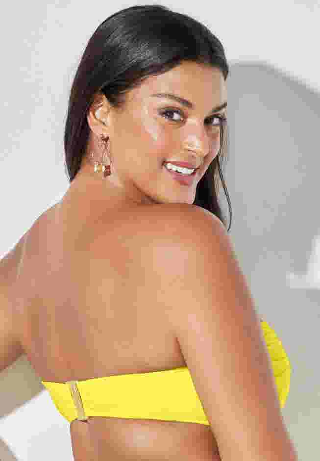 Valentine Ruched Bandeau Bikini Top image number 2