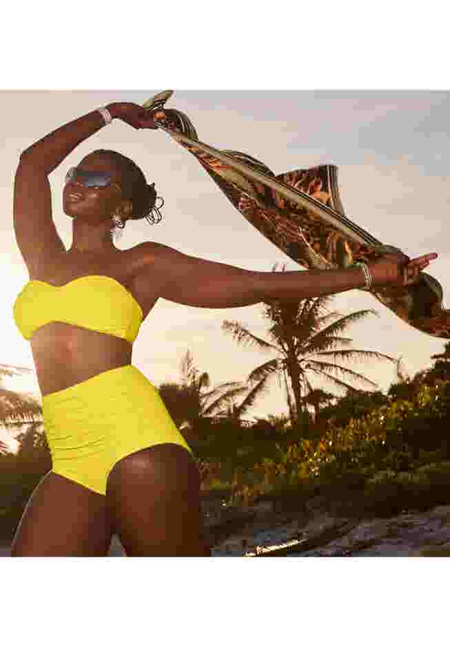Valentine Ruched Bandeau Bikini Top image number 4
