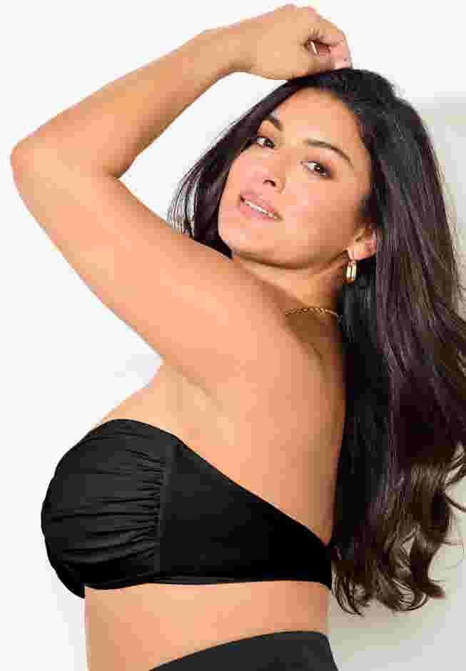 Valentine Ruched Bandeau Bikini Top