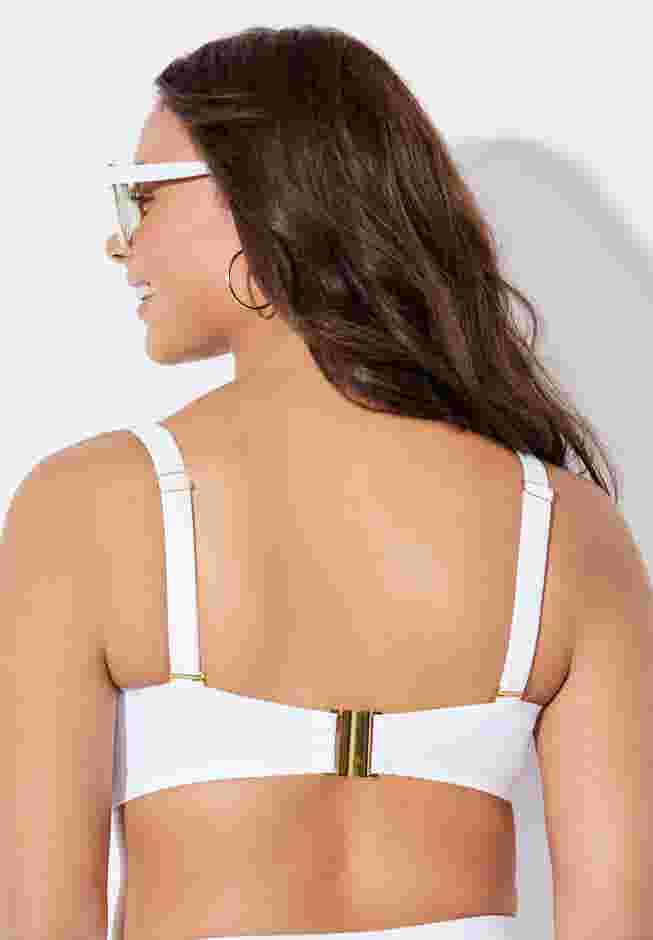 Valentine Ruched Bandeau Bikini Top image number 1