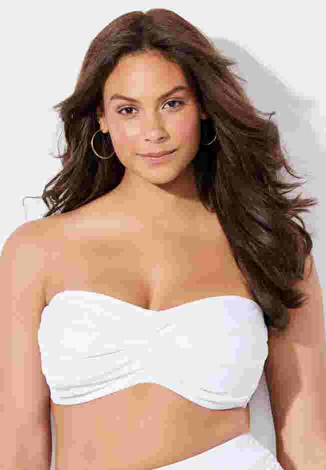 Valentine Ruched Bandeau Bikini Top image number 2