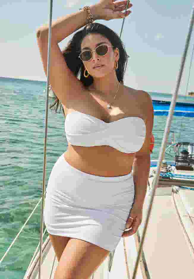 Valentine Ruched Bandeau Bikini Top image number 3