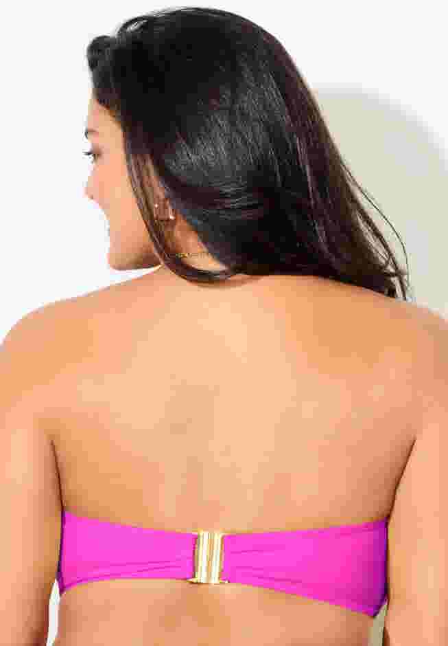 Valentine Ruched Bandeau Bikini Top image number 1