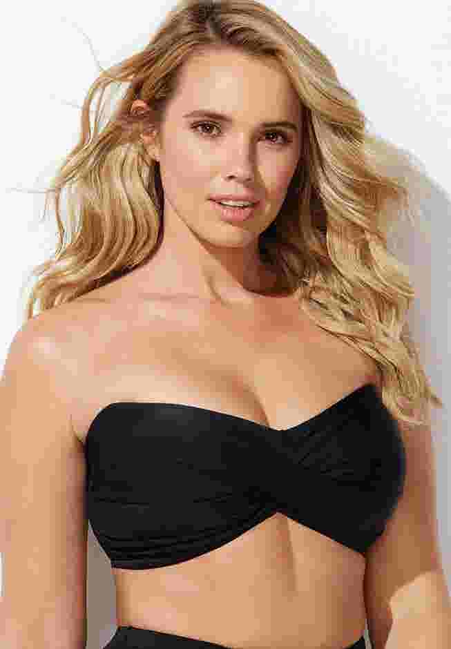 Valentine Ruched Bandeau Bikini Top image number 0
