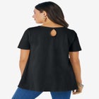 Plus Size Ultimate Cotton Crewneck Short Sleeve Swing Tee image number null