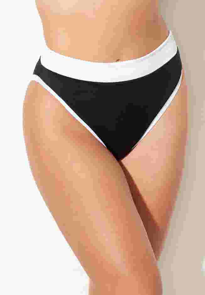 Colorblock High Leg Bikini Bottom image number 0