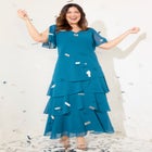 Tiered Chiffon Maxi Dress image number null