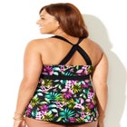 Longer Length Surplice Tankini Top image number null