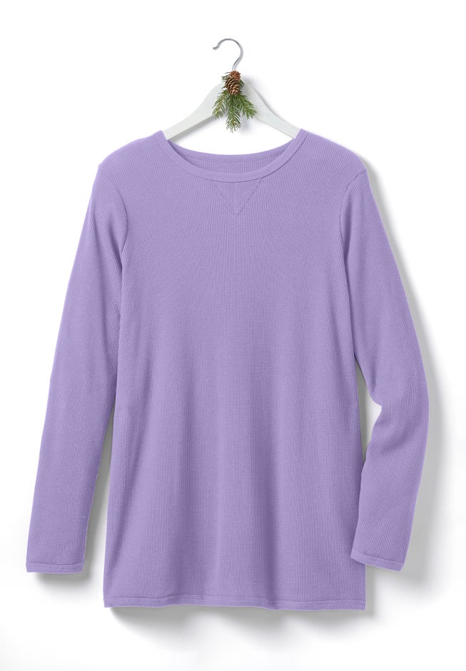 Ultra Soft Waffle Thermal Sweatshirt image number 2