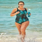 Chlorine Resistant Spliced Tank One Piece Swimsuit image number null