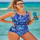 Chlorine Resistant Spliced Tank One Piece Swimsuit image number null