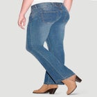 Stretch Mid-rise Back Elastic Bootcut Jeans image number null