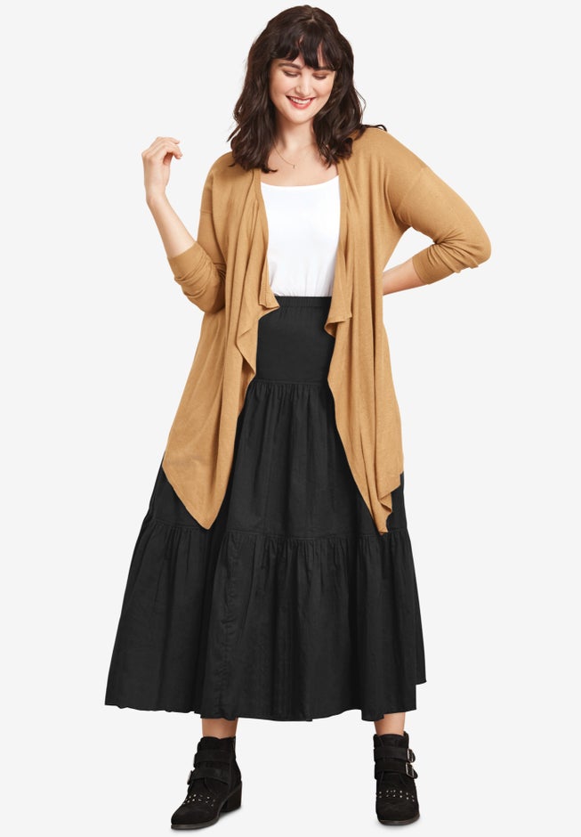 Tiered Crinkle Skirt image number null