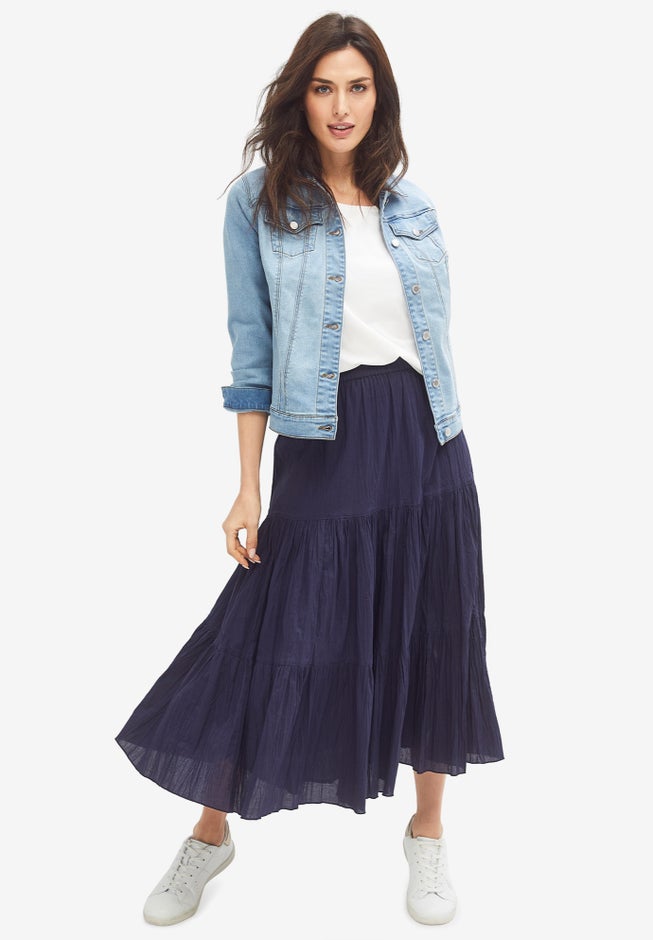 Tiered Crinkle Skirt image number 0