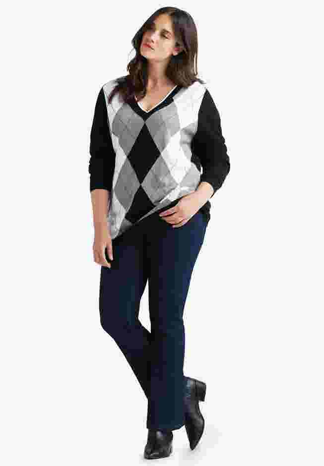V-neck Argyle Sweater image number 2