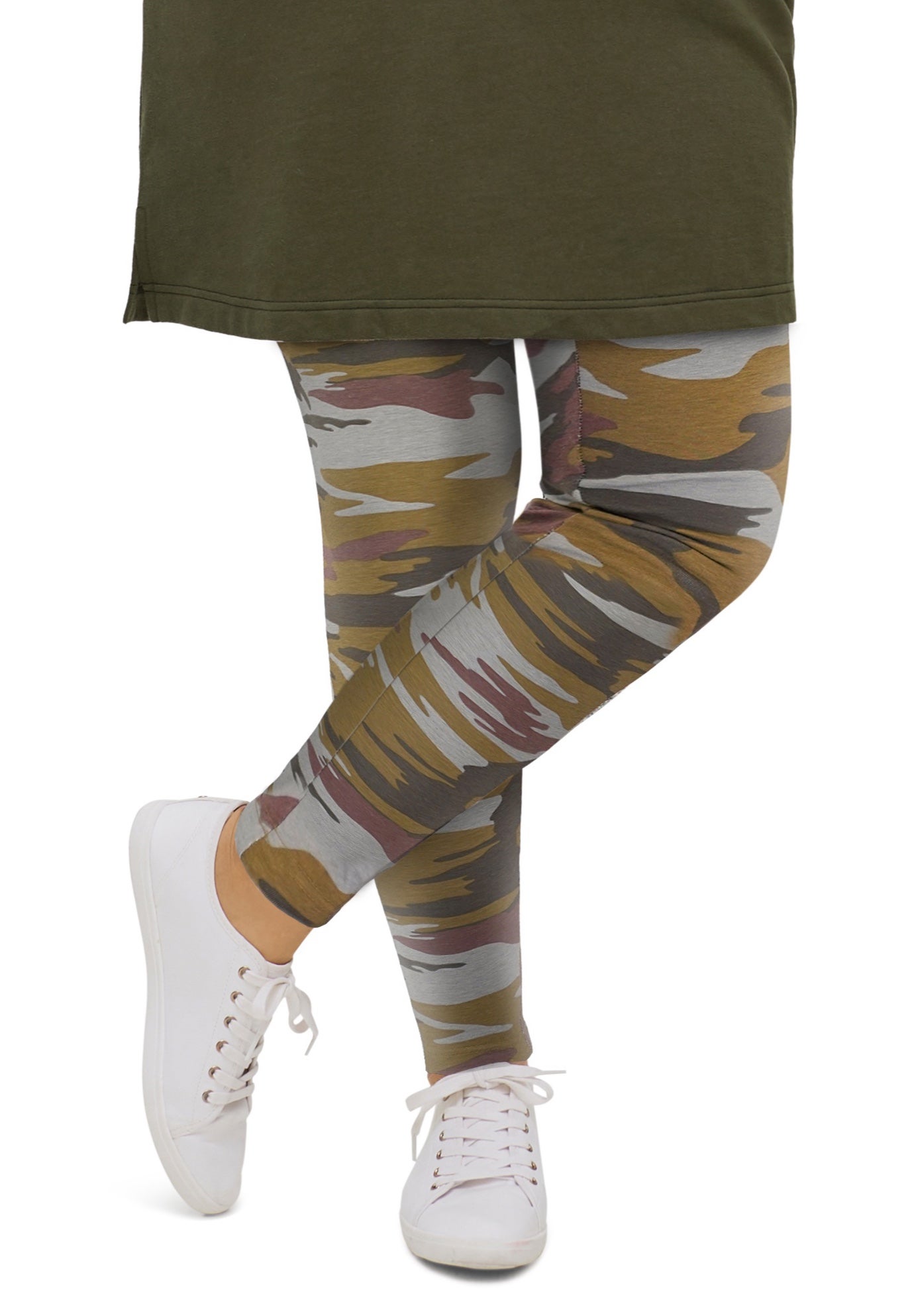 Cotton Spandex Full Length Leggings image number 0