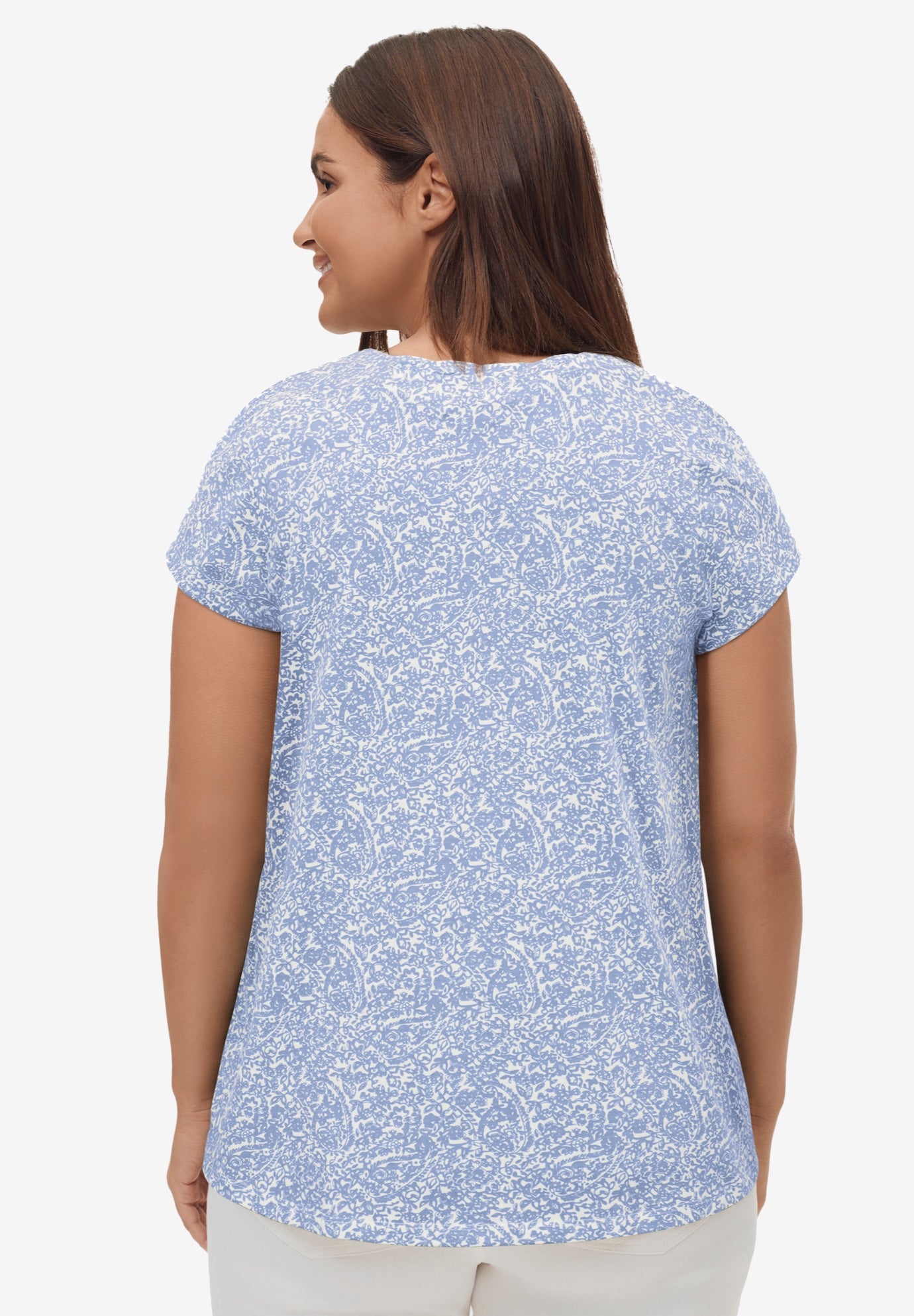 Twisted V-neck Tee image number 1